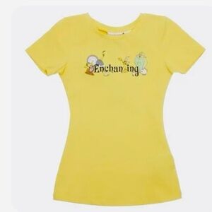 Loungefly Stitch Shoppe Disney Yellow 'Beauty & the Beast Belle Enchanting' Tee